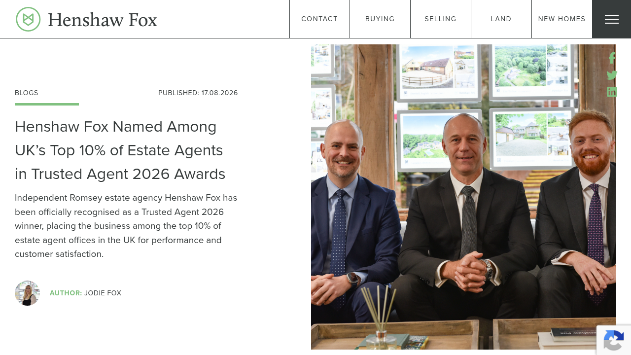 Henshaw Fox celebrating their Trusted Agent 2026 win