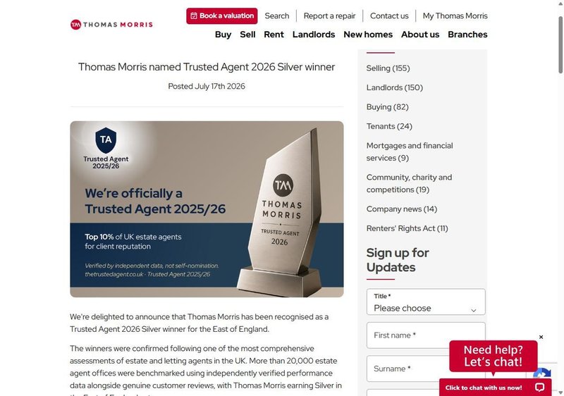 Thomas Morris blog post announcing their Silver win
